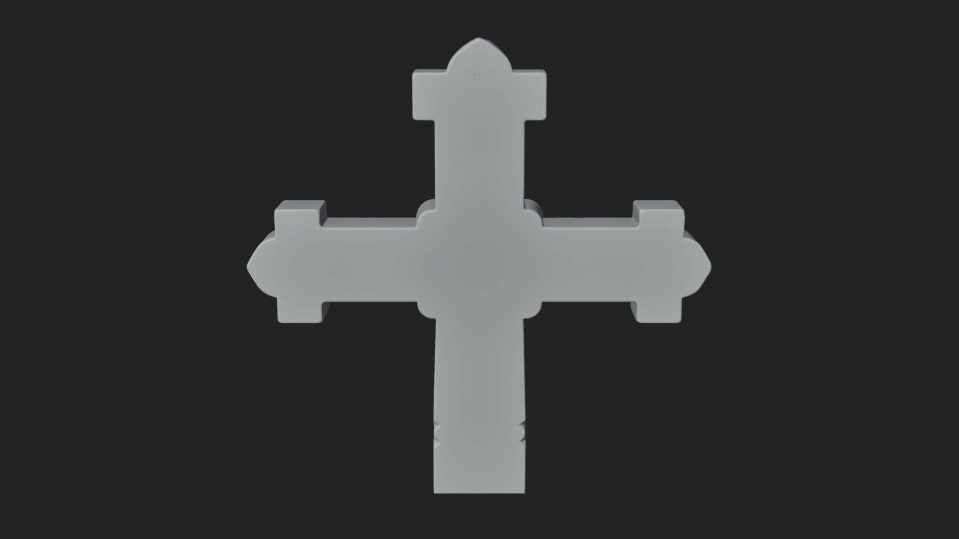 Carved Relief Wall Cross Design 233 3D Print Model 3D Model