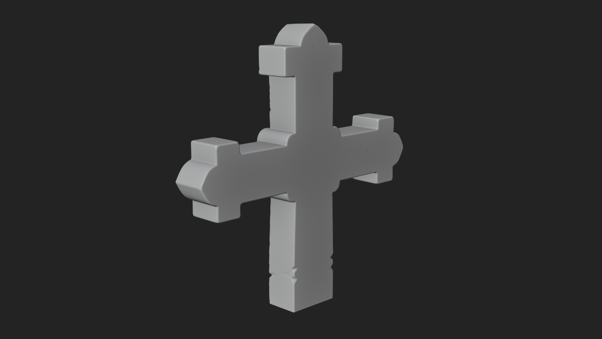 Carved Relief Wall Cross Design 233 3D Print Model 3D Model