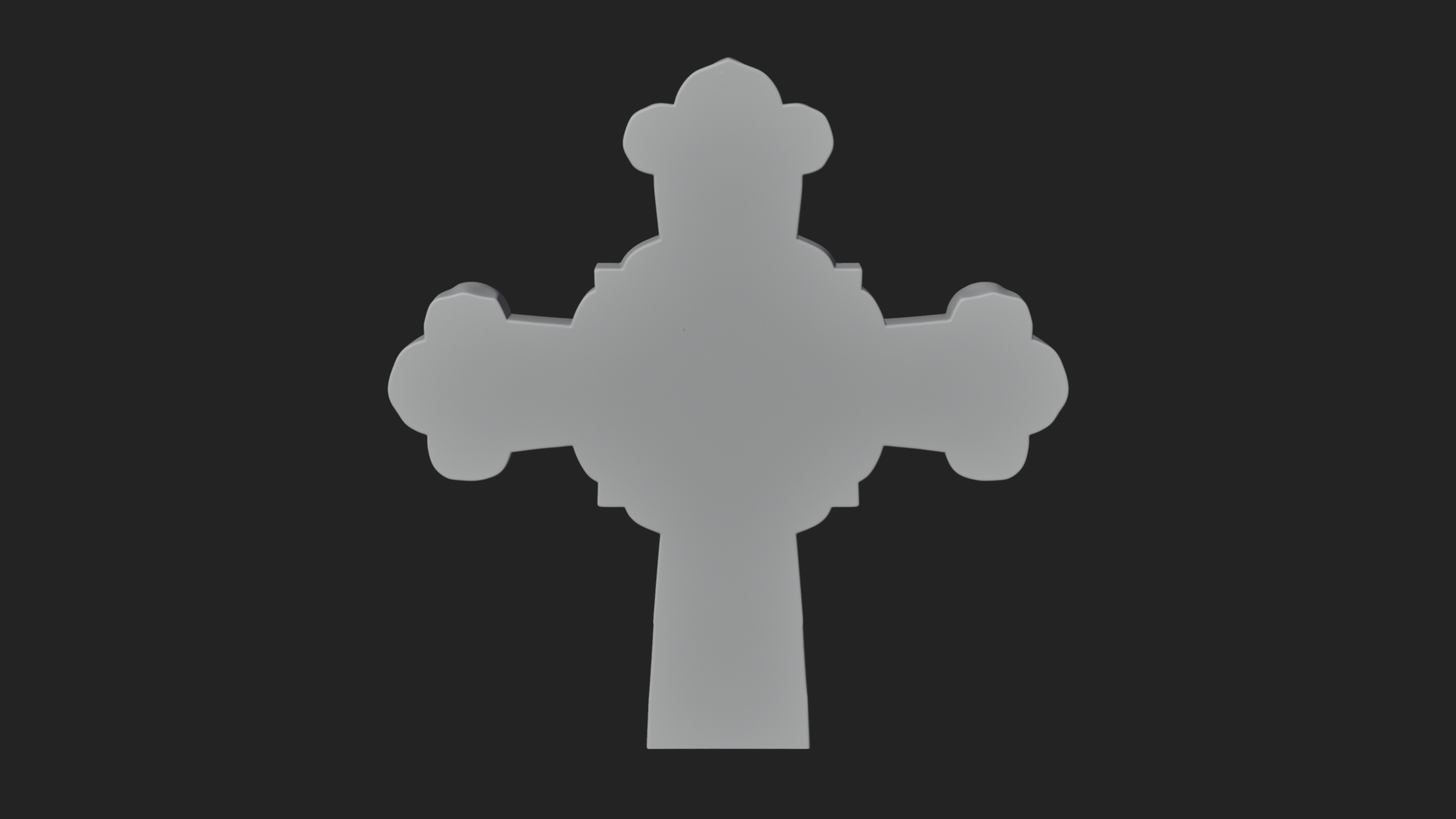 Carved Relief Wall Cross Design 234 3D Print Model 3D Model