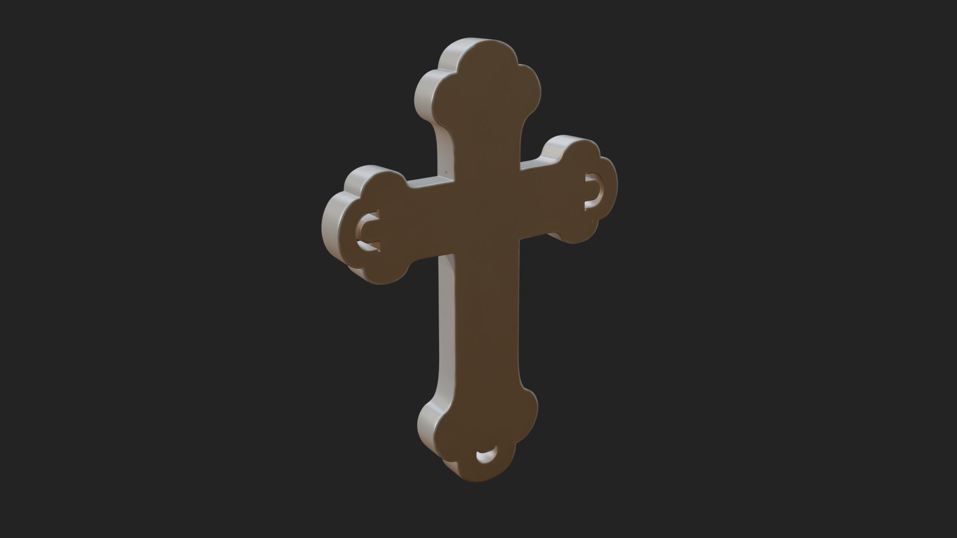 Carved Relief Wall Cross Design 236 3D Print Model 3D Model
