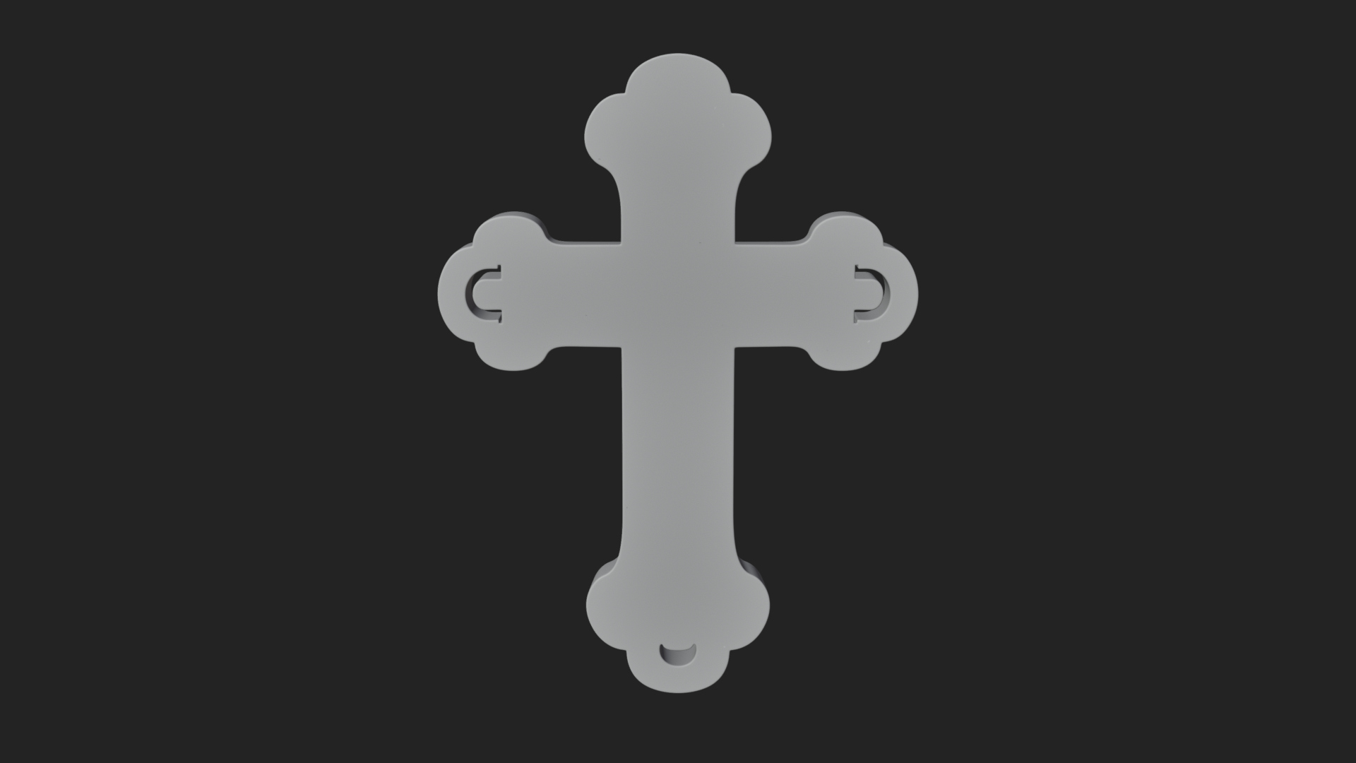 Carved Relief Wall Cross Design 236 3D Print Model 3D Model