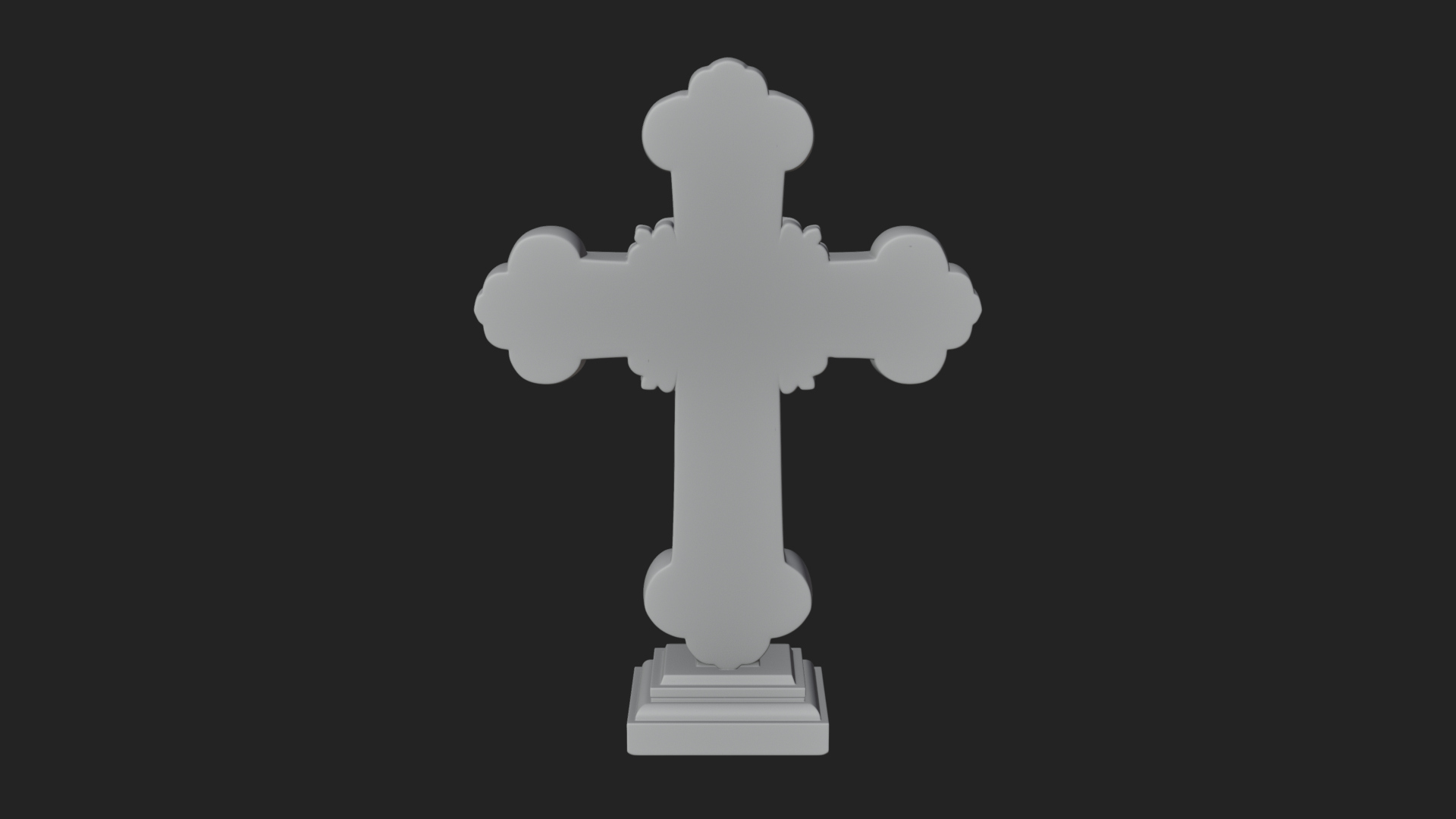 Carved Relief Wall Cross Design 237 3D Print Model 3D Model