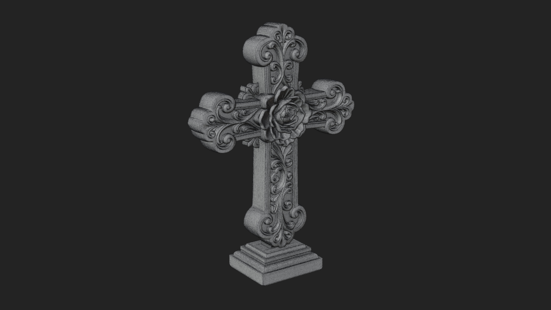 Carved Relief Wall Cross Design 237 3D Print Model 3D Model