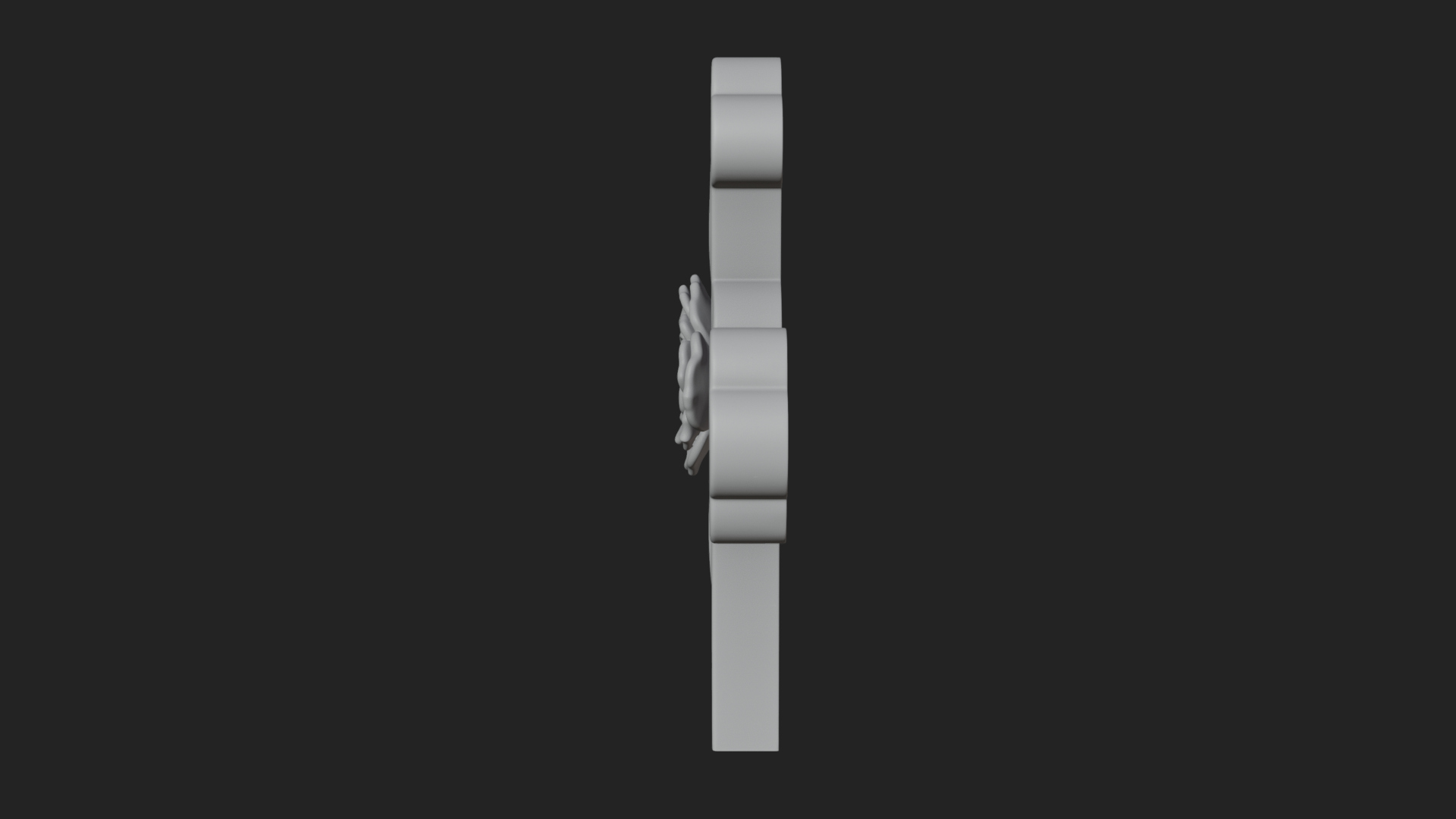Carved Relief Wall Cross Design 238 3D Print Model 3D Model
