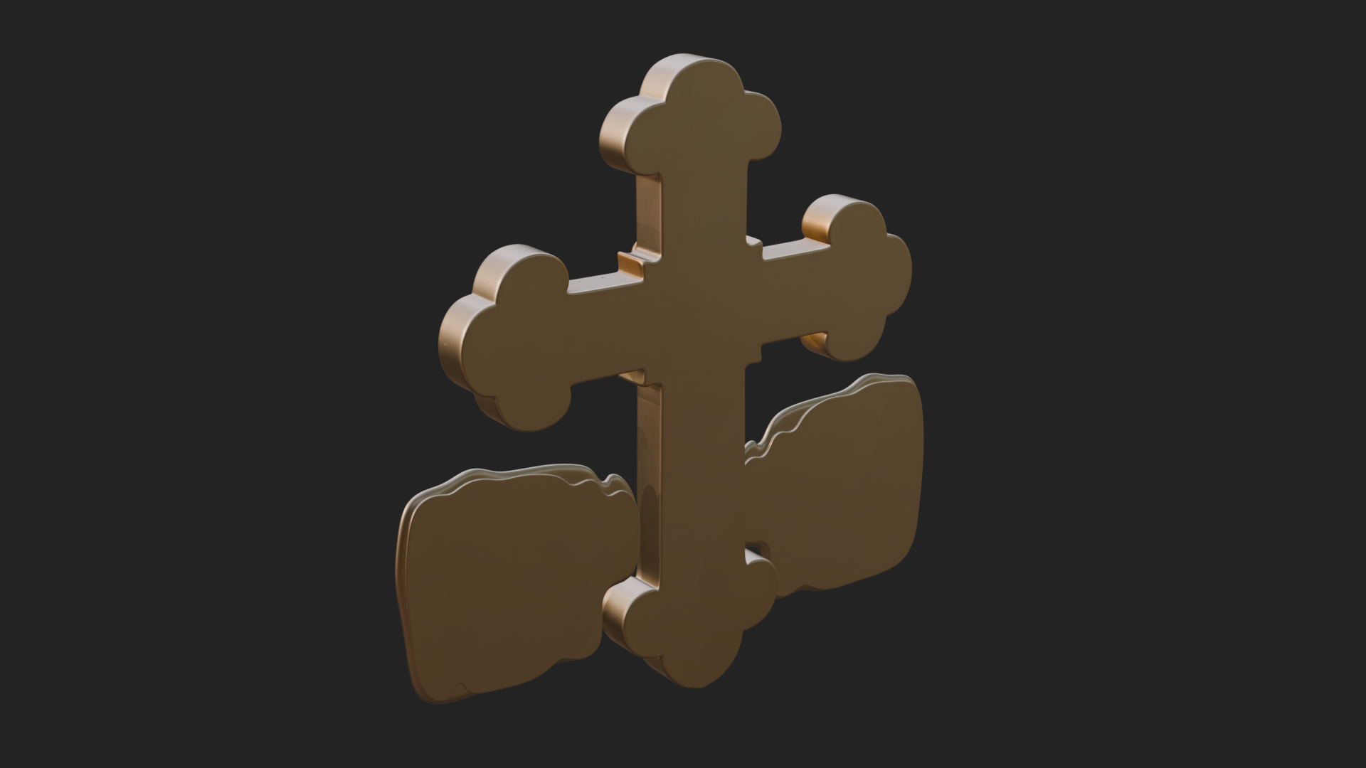 Carved Relief Wall Cross Design 24 3D Print Model 3D Model
