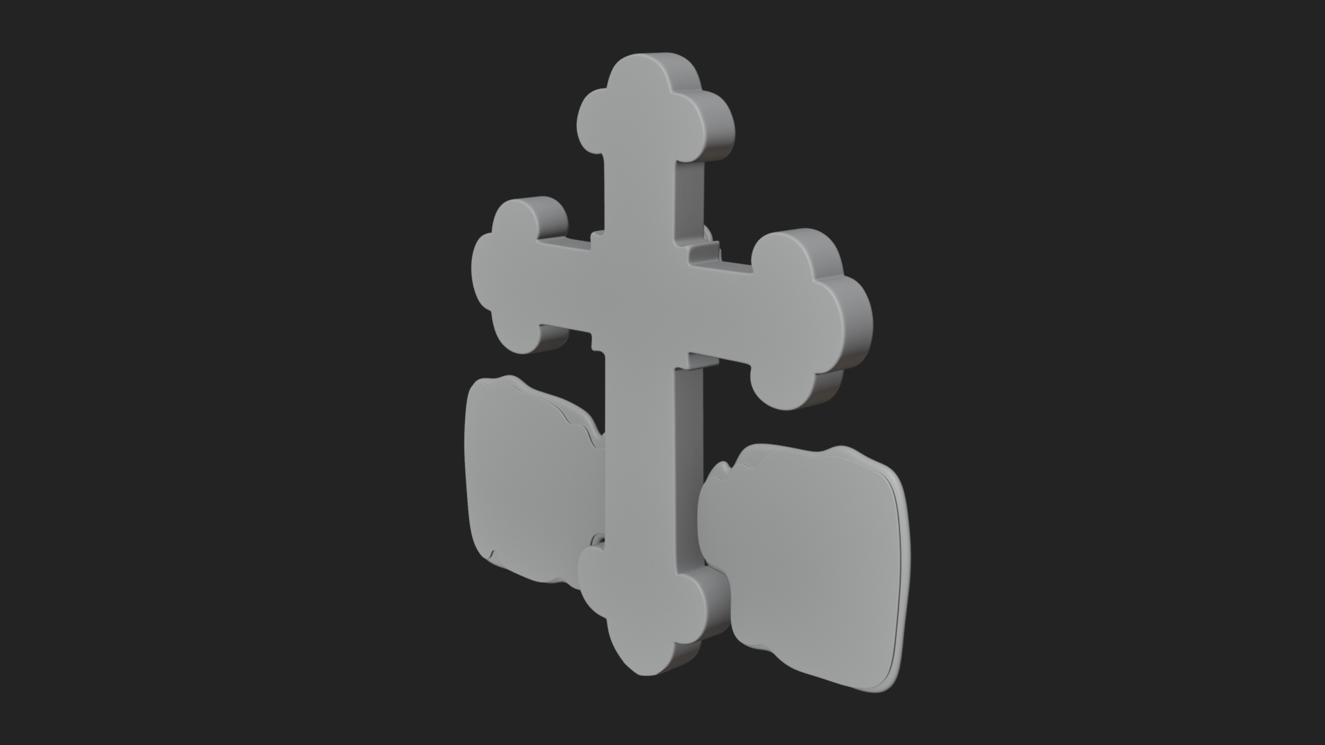 Carved Relief Wall Cross Design 24 3D Print Model 3D Model