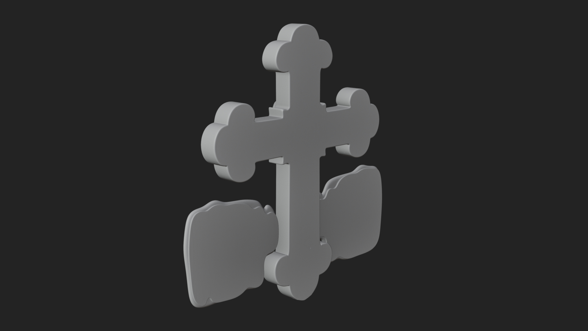 Carved Relief Wall Cross Design 24 3D Print Model 3D Model