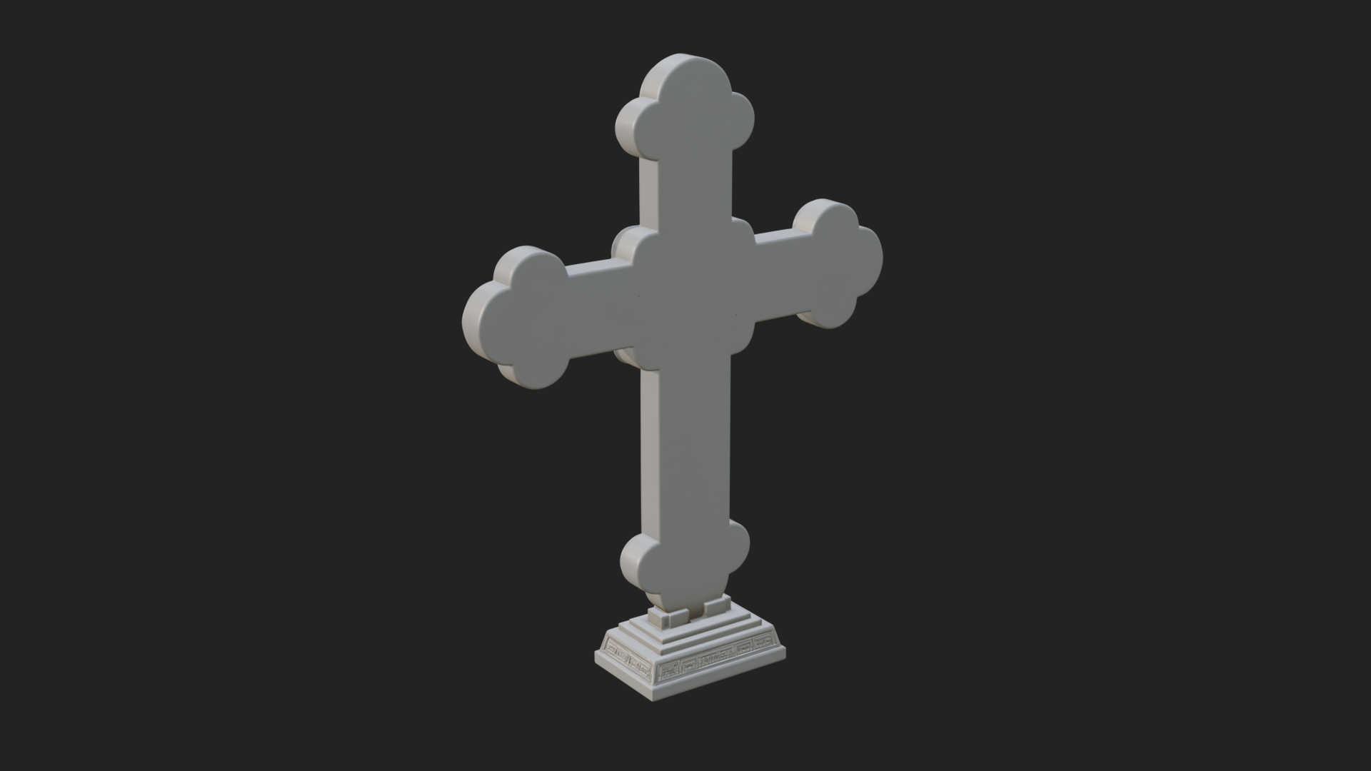 Carved Relief Wall Cross Design 240 3D Print Model 3D Model