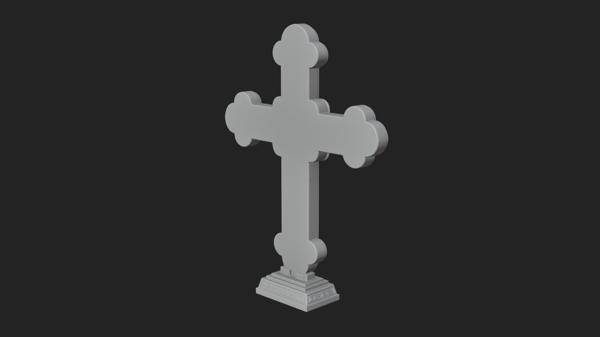 Carved Relief Wall Cross Design 240 3D Print Model 3D Model