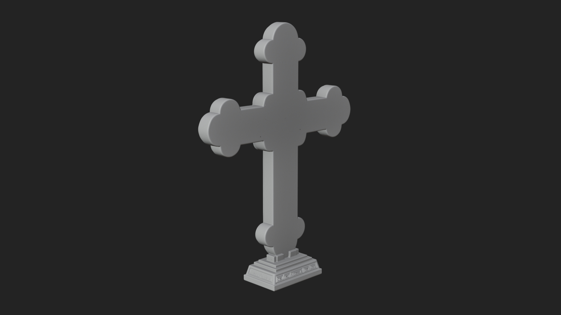 Carved Relief Wall Cross Design 240 3D Print Model 3D Model