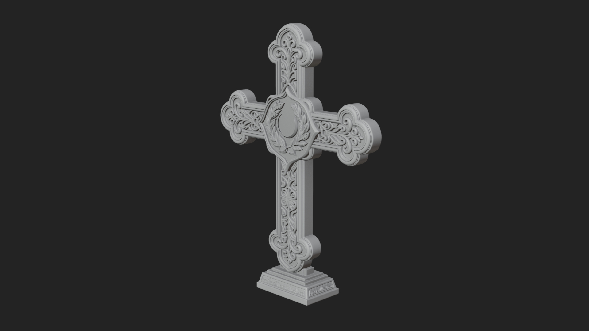 Carved Relief Wall Cross Design 240 3D Print Model 3D Model