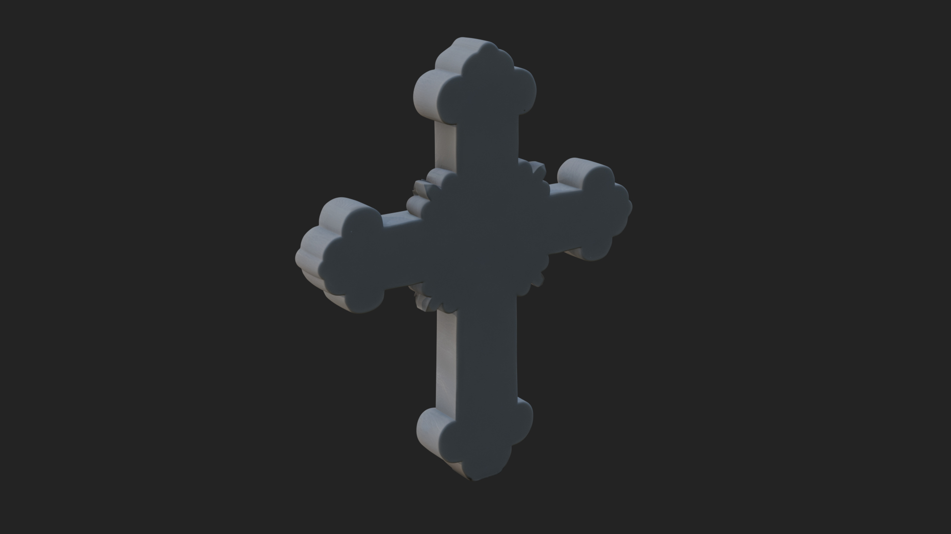 Carved Relief Wall Cross Design 243 3D Print Model 3D Model