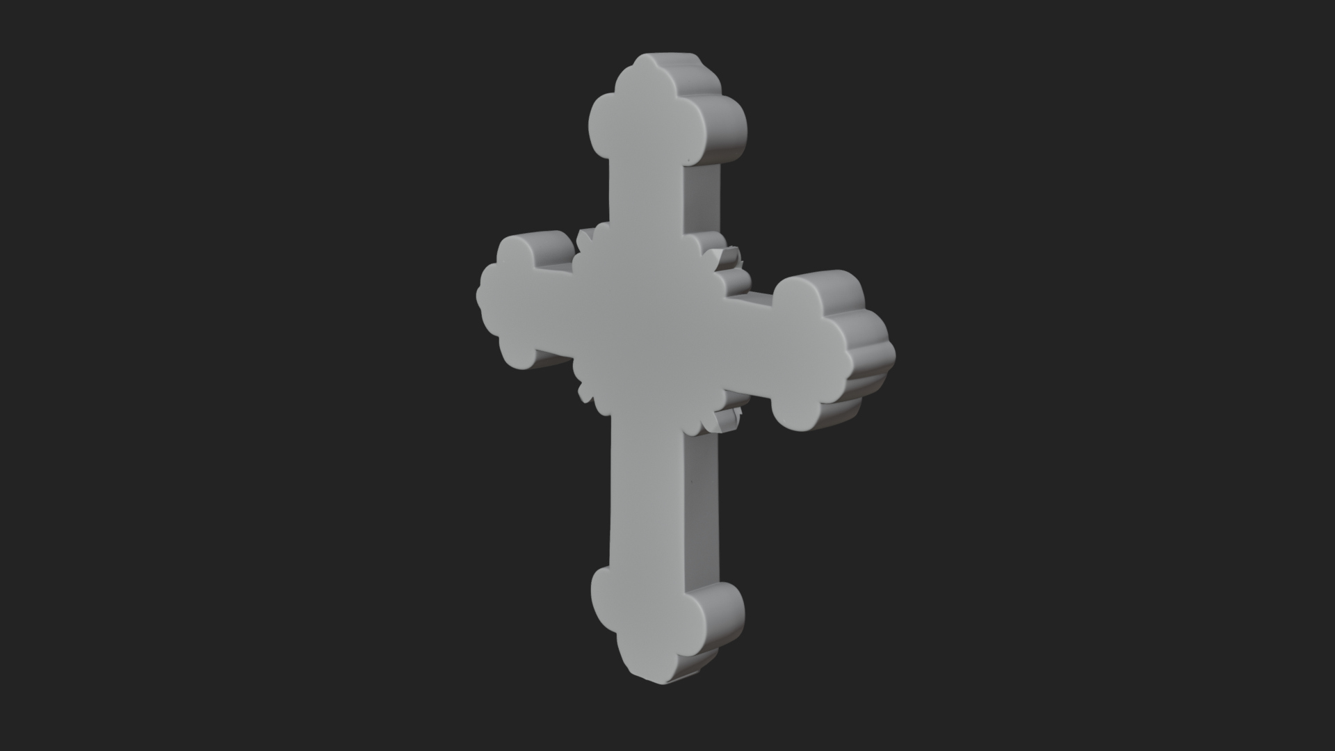 Carved Relief Wall Cross Design 243 3D Print Model 3D Model