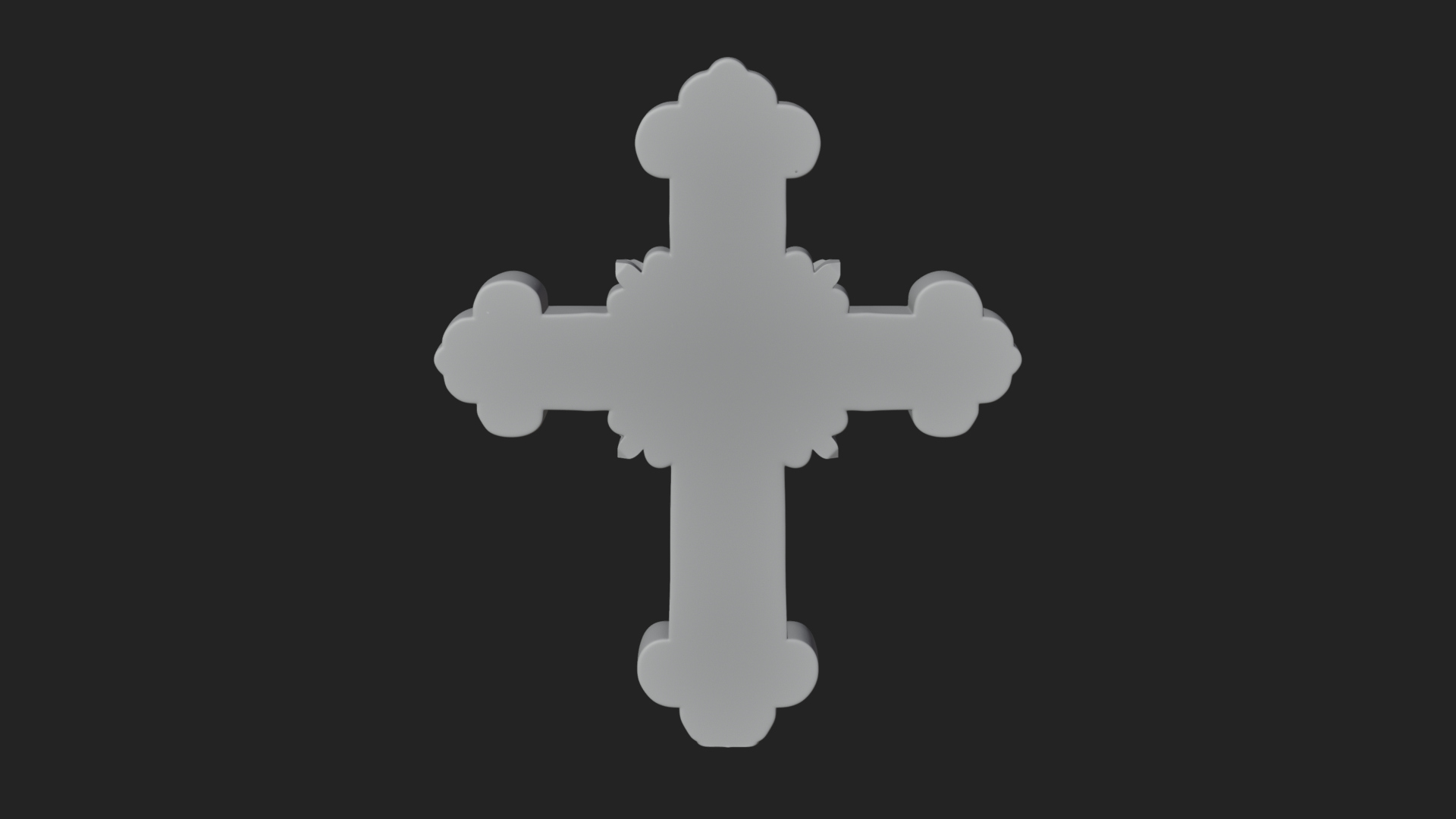 Carved Relief Wall Cross Design 243 3D Print Model 3D Model
