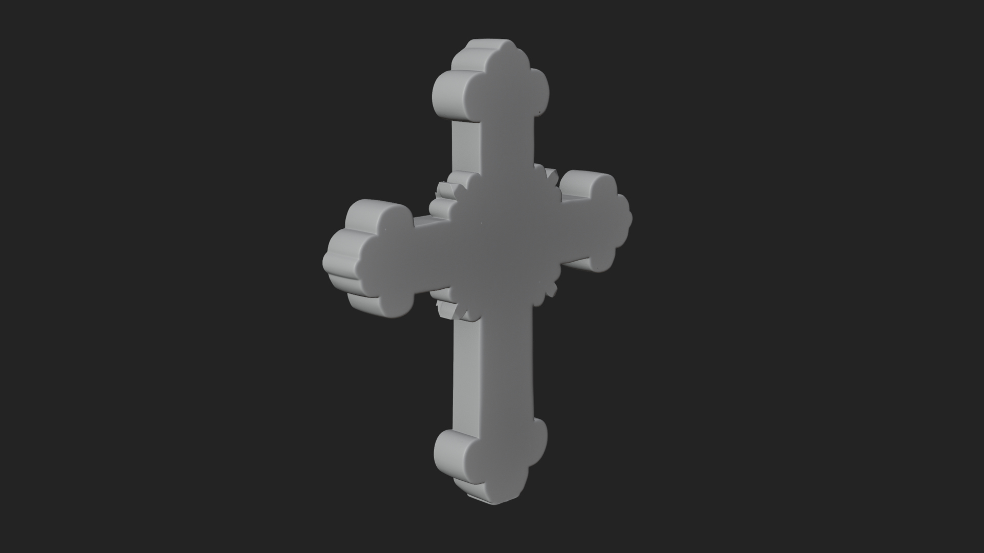 Carved Relief Wall Cross Design 243 3D Print Model 3D Model