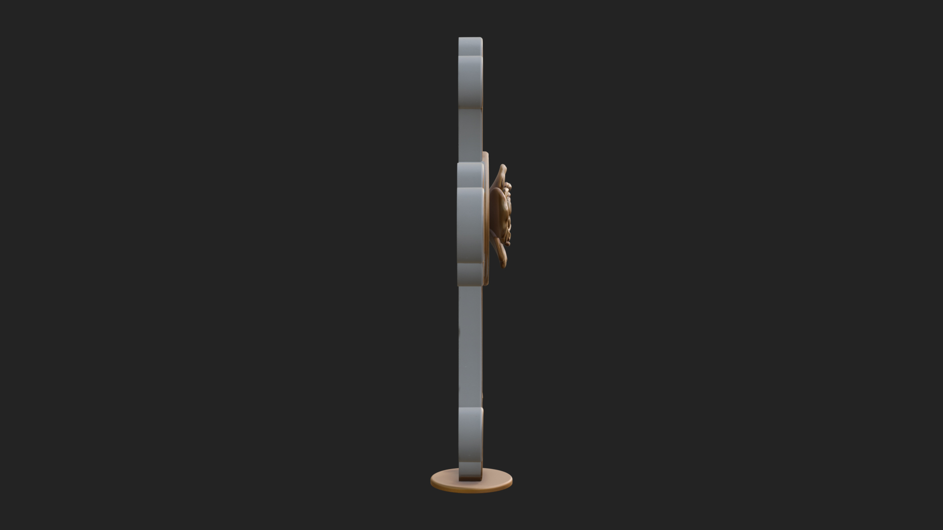 Carved Relief Wall Cross Design 244 3D Print Model 3D Model