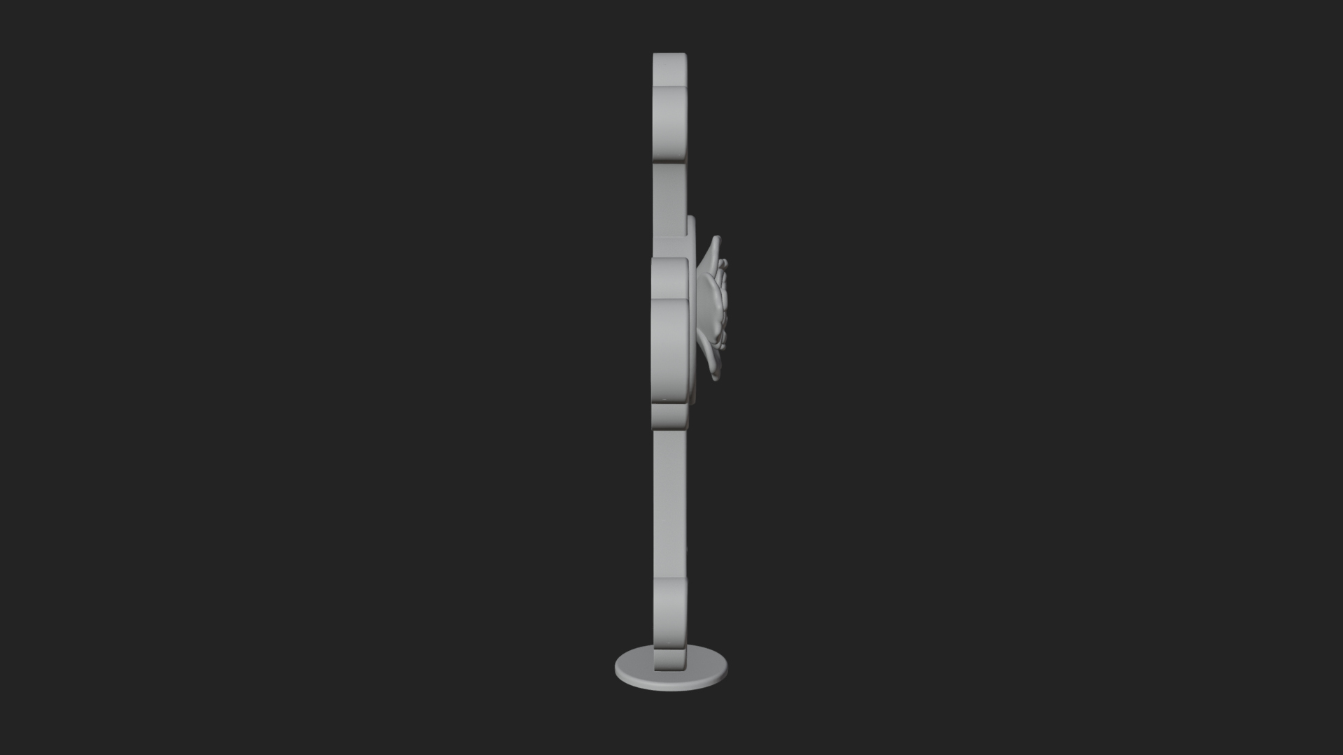 Carved Relief Wall Cross Design 244 3D Print Model 3D Model