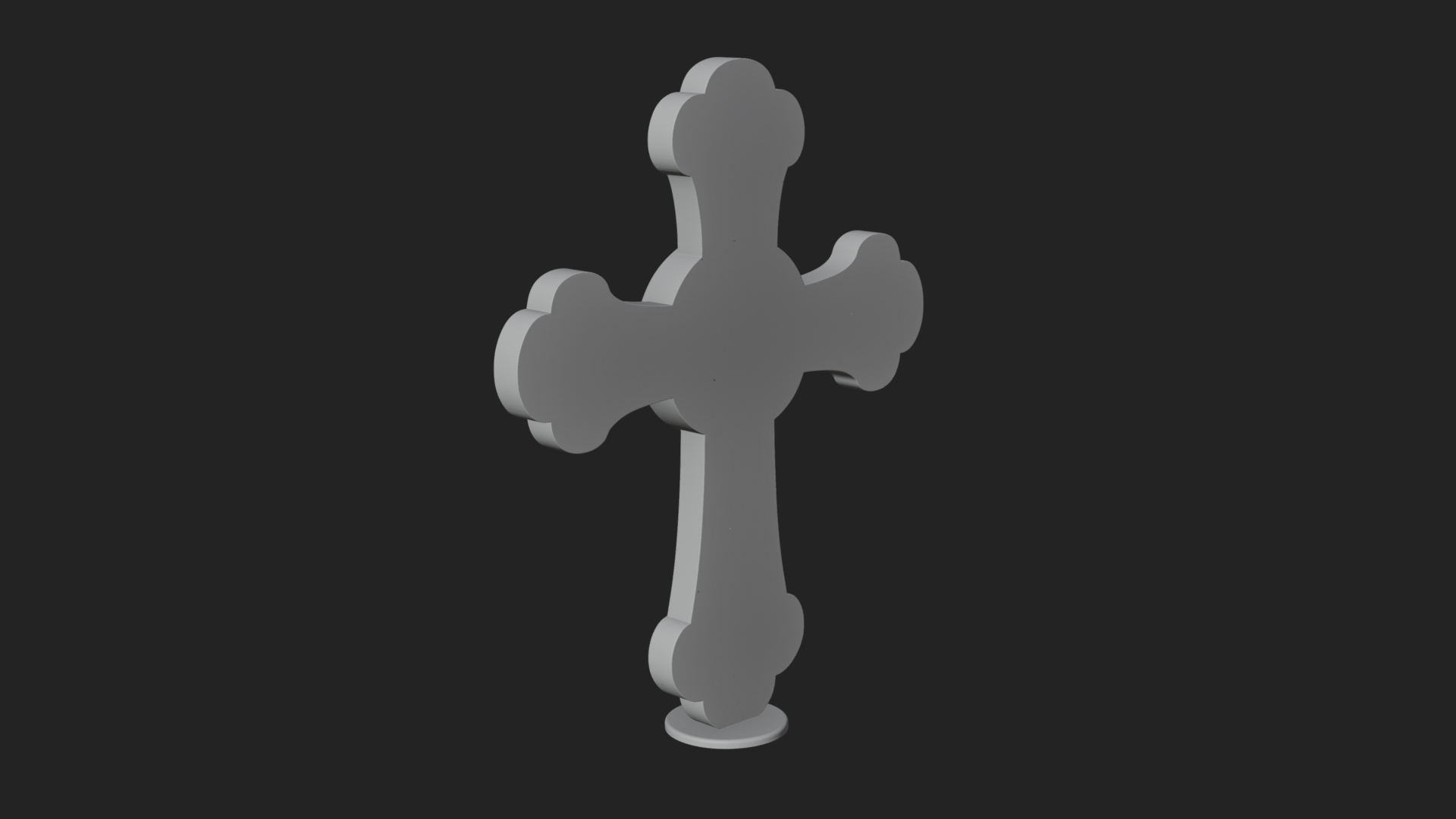 Carved Relief Wall Cross Design 244 3D Print Model 3D Model