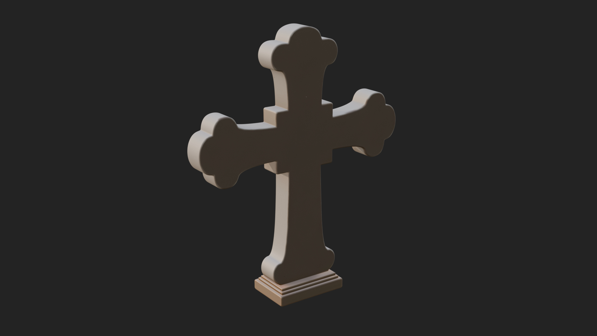Carved Relief Wall Cross Design 246 3D Print Model 3D Model