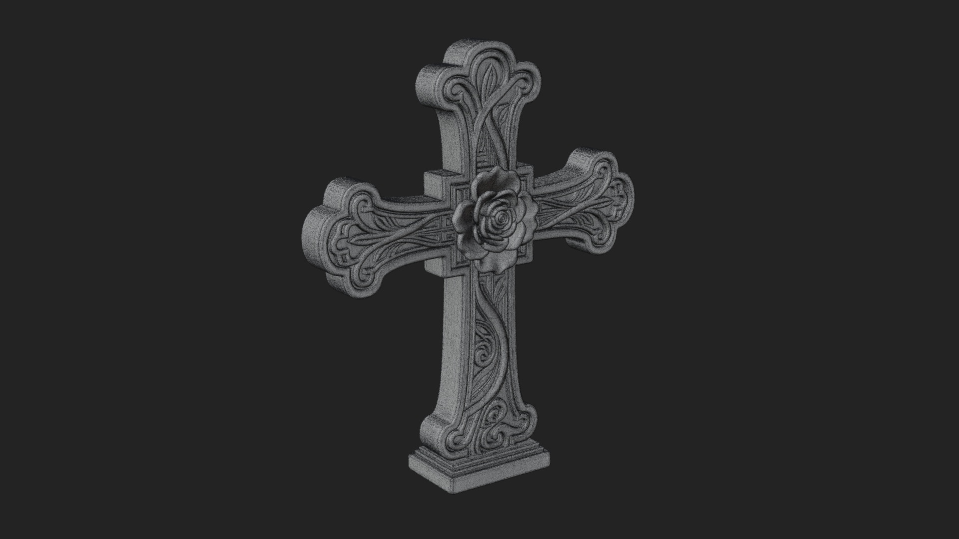 Carved Relief Wall Cross Design 246 3D Print Model 3D Model