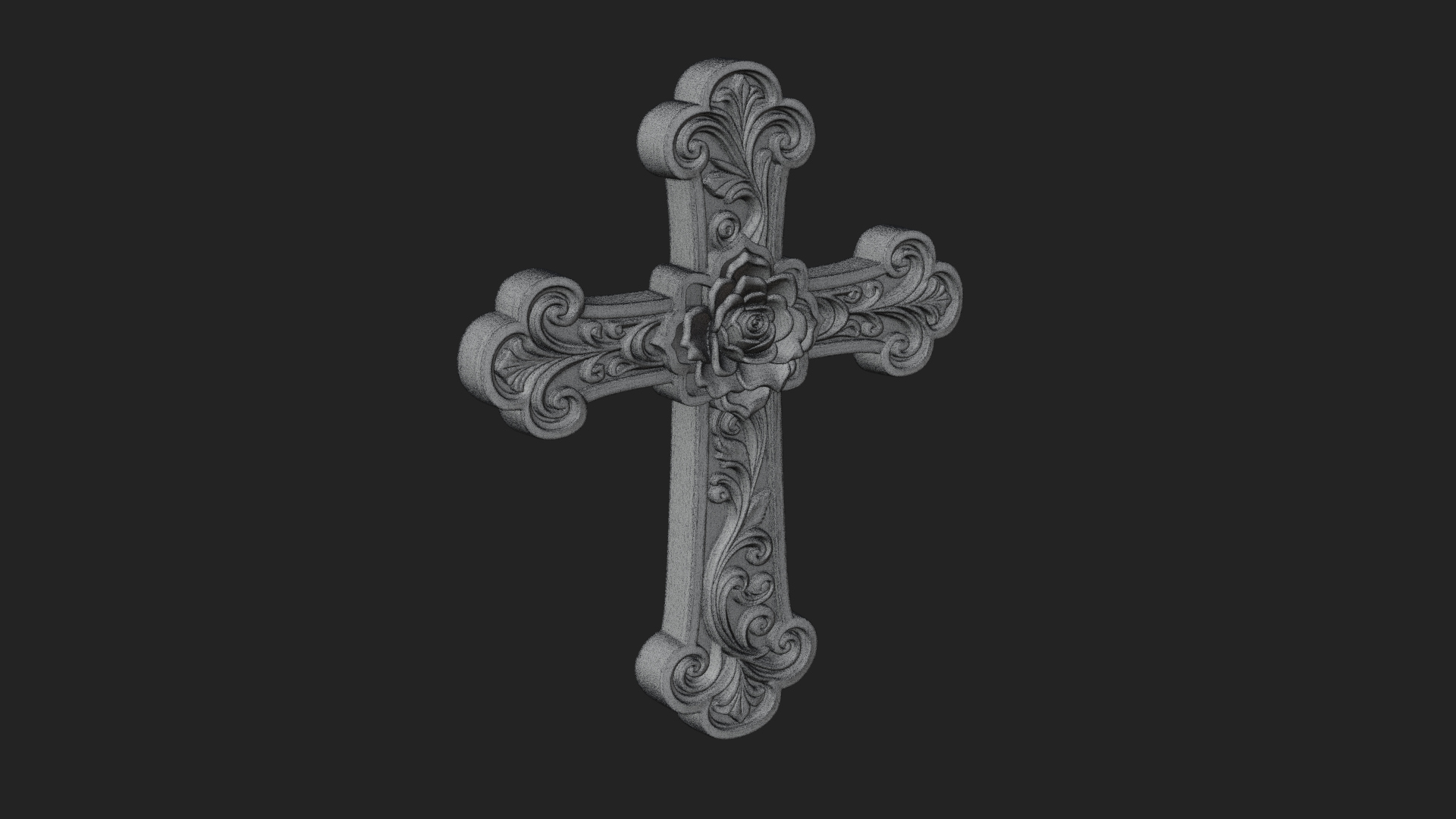 Carved Relief Wall Cross Design 247 3D Print Model 3D Model