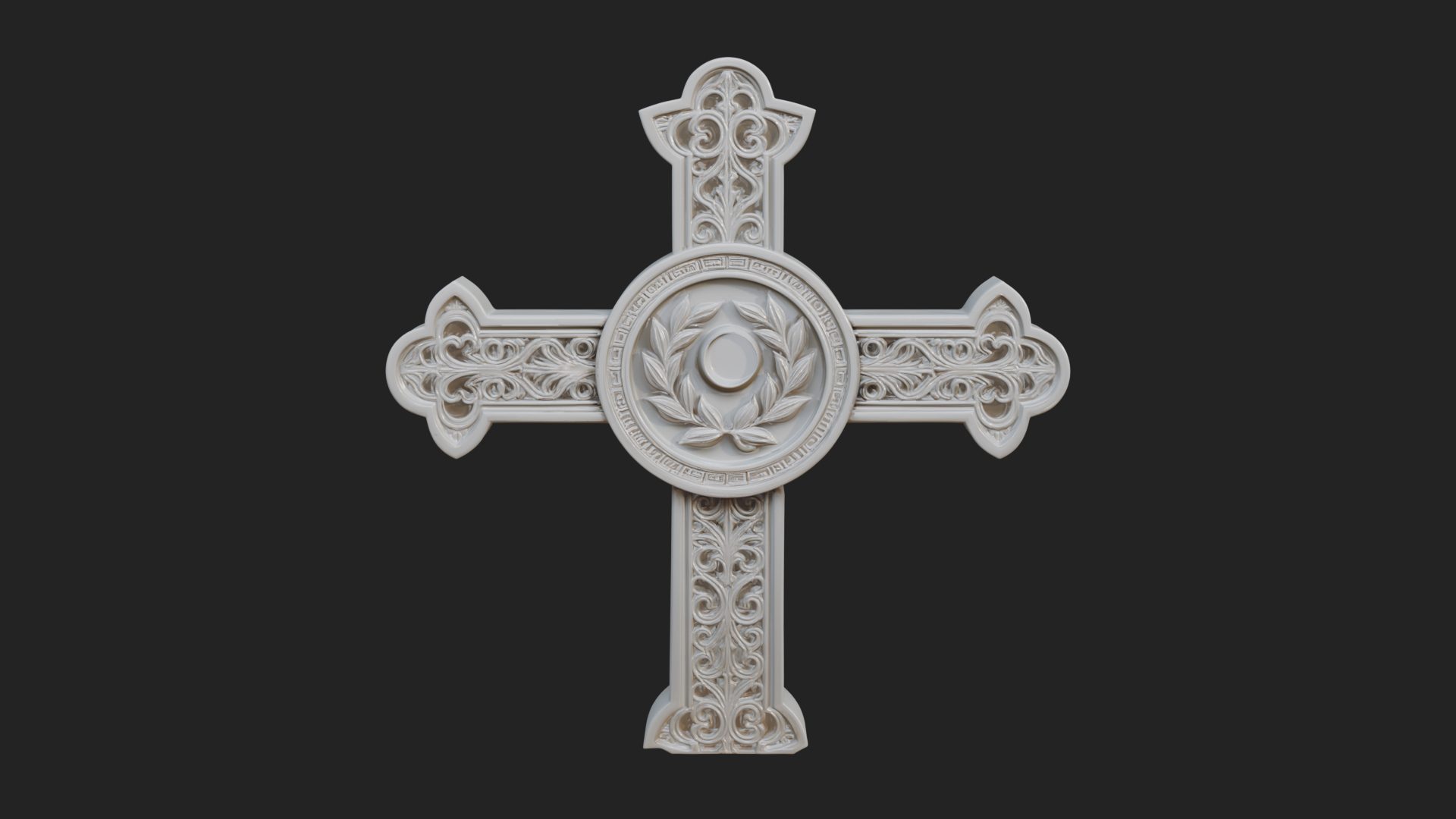 Carved Relief Wall Cross Design 248 3D Print Model 3D Model