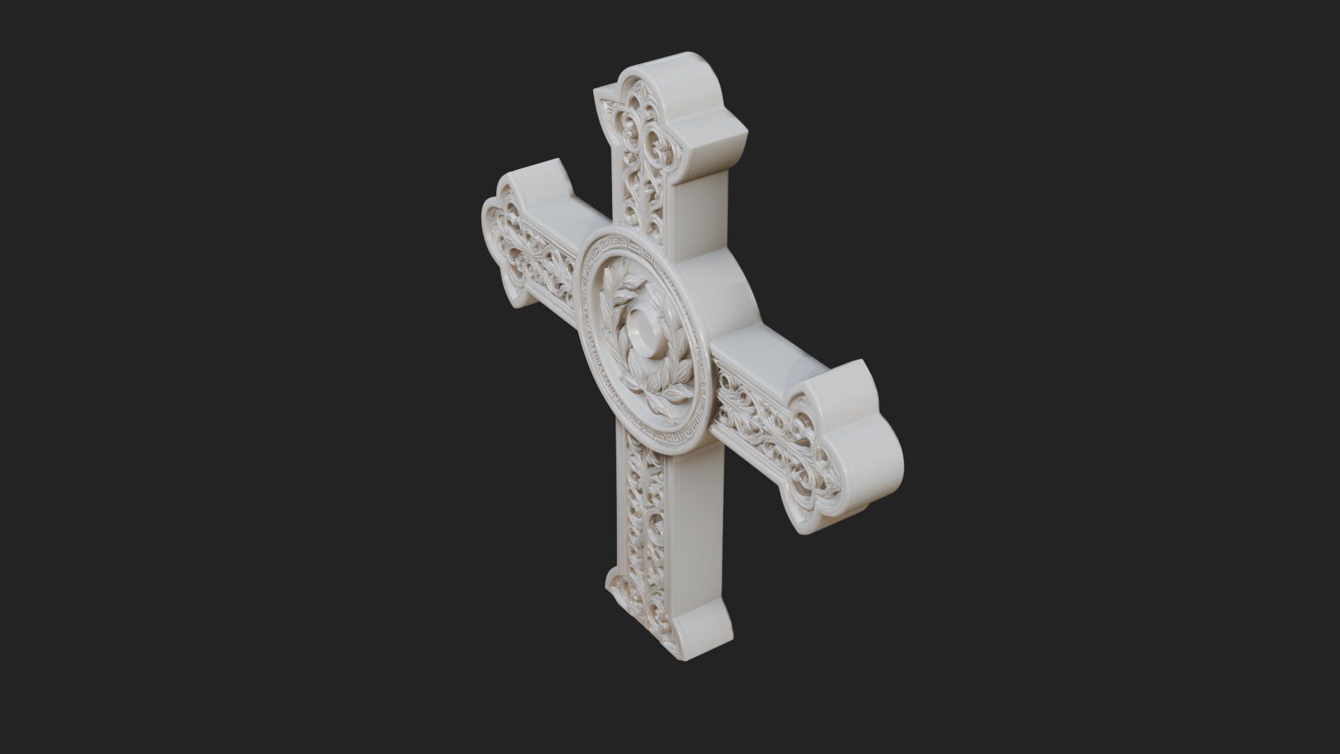 Carved Relief Wall Cross Design 248 3D Print Model 3D Model