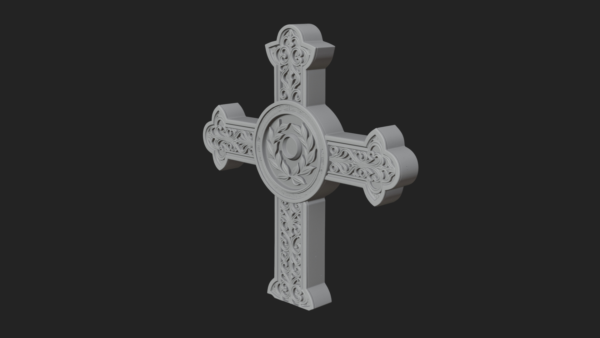 Carved Relief Wall Cross Design 248 3D Print Model 3D Model