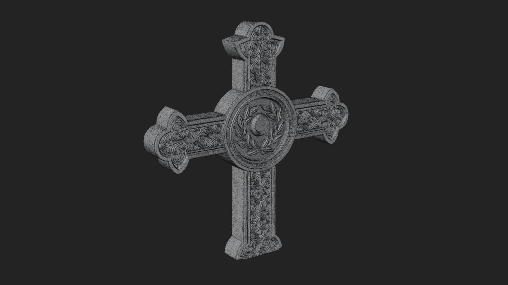 Carved Relief Wall Cross Design 248 3D Print Model 3D Model