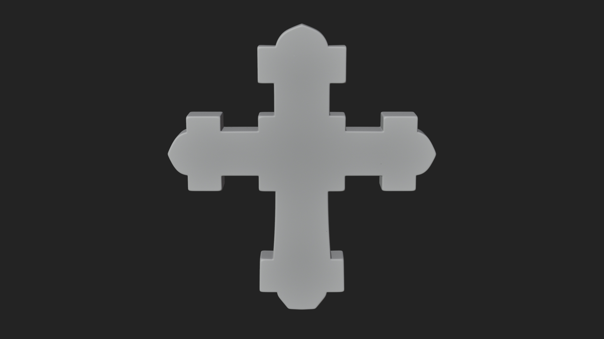 Carved Relief Wall Cross Design 25 3D Print Model 3D Model