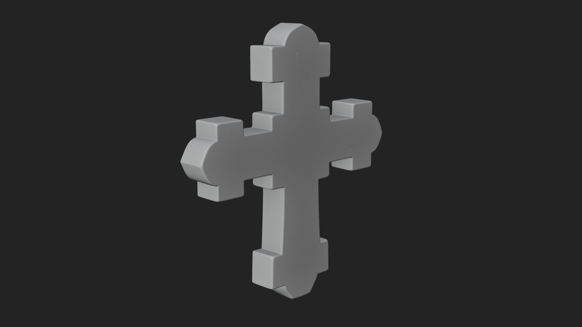 Carved Relief Wall Cross Design 25 3D Print Model 3D Model