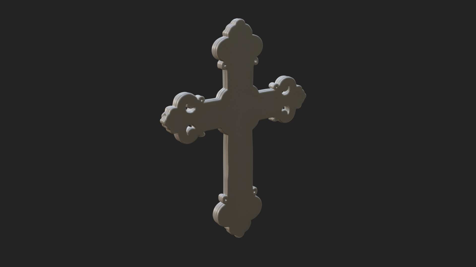 Carved Relief Wall Cross Design 251 3D Print Model 3D Model