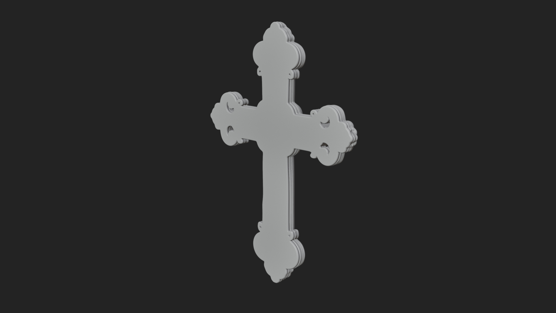 Carved Relief Wall Cross Design 251 3D Print Model 3D Model