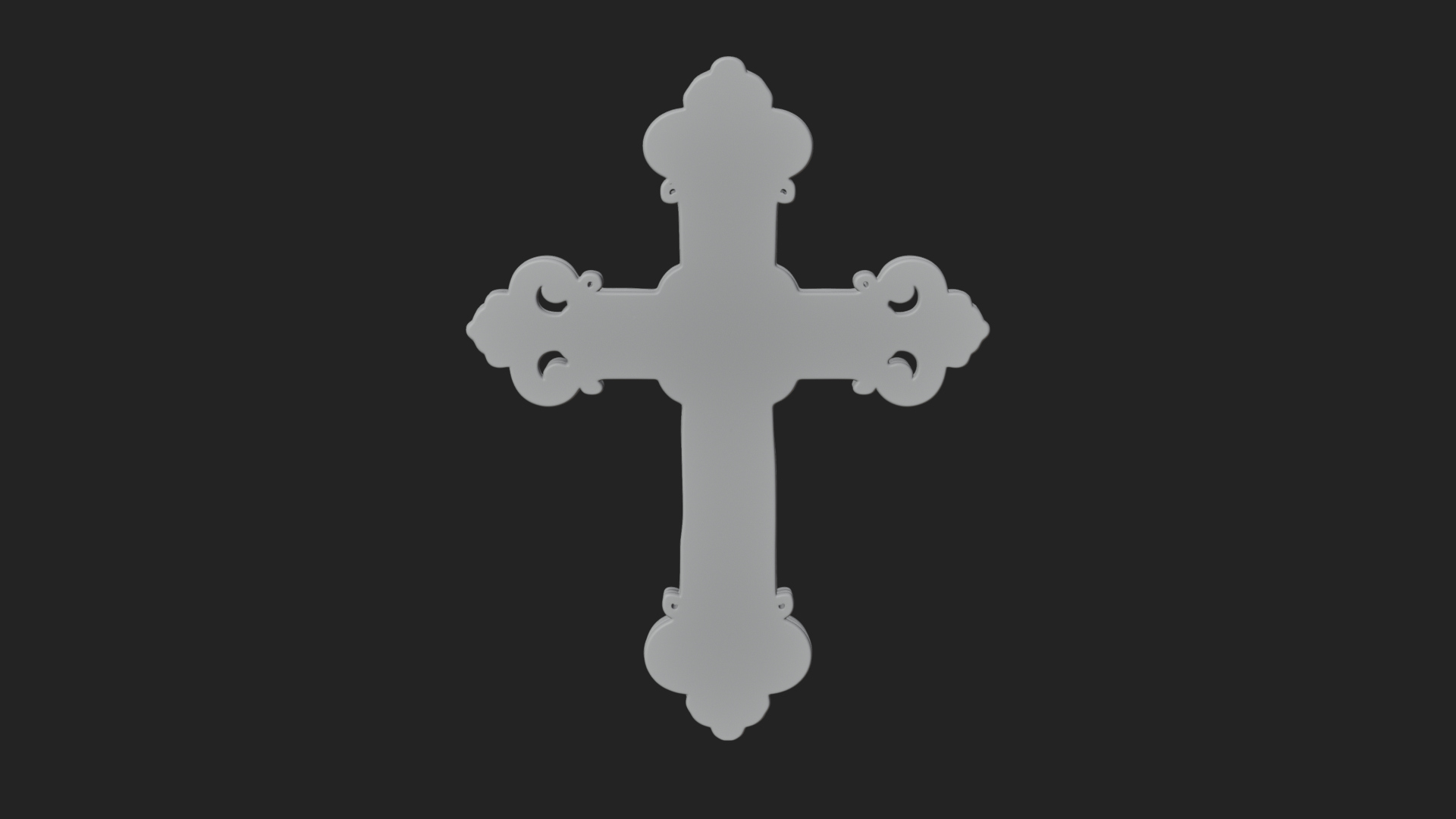 Carved Relief Wall Cross Design 251 3D Print Model 3D Model