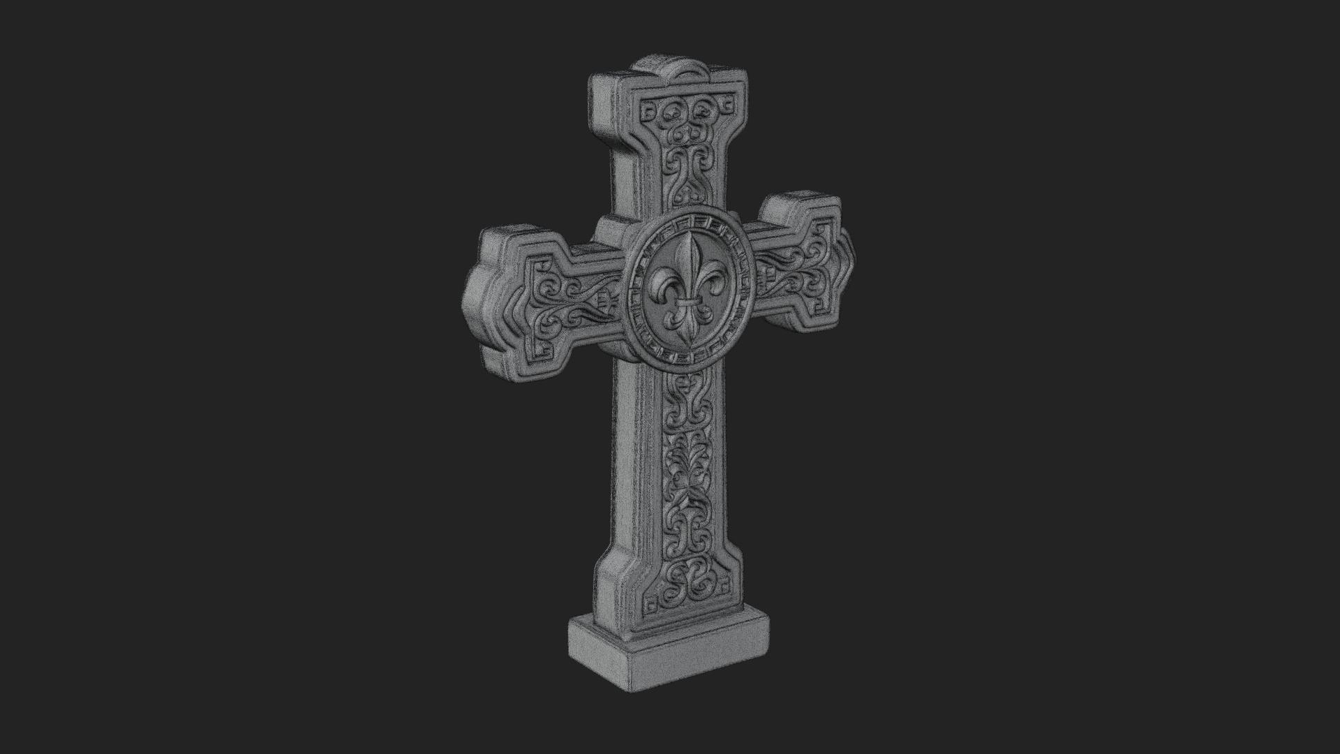 Carved Relief Wall Cross Design 252 3D Print Model 3D Model