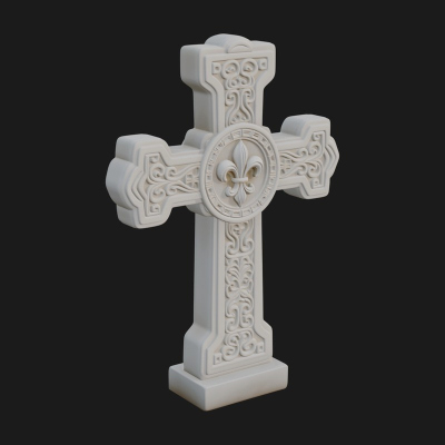 Carved Relief Wall Cross Design 252 3D Print Model