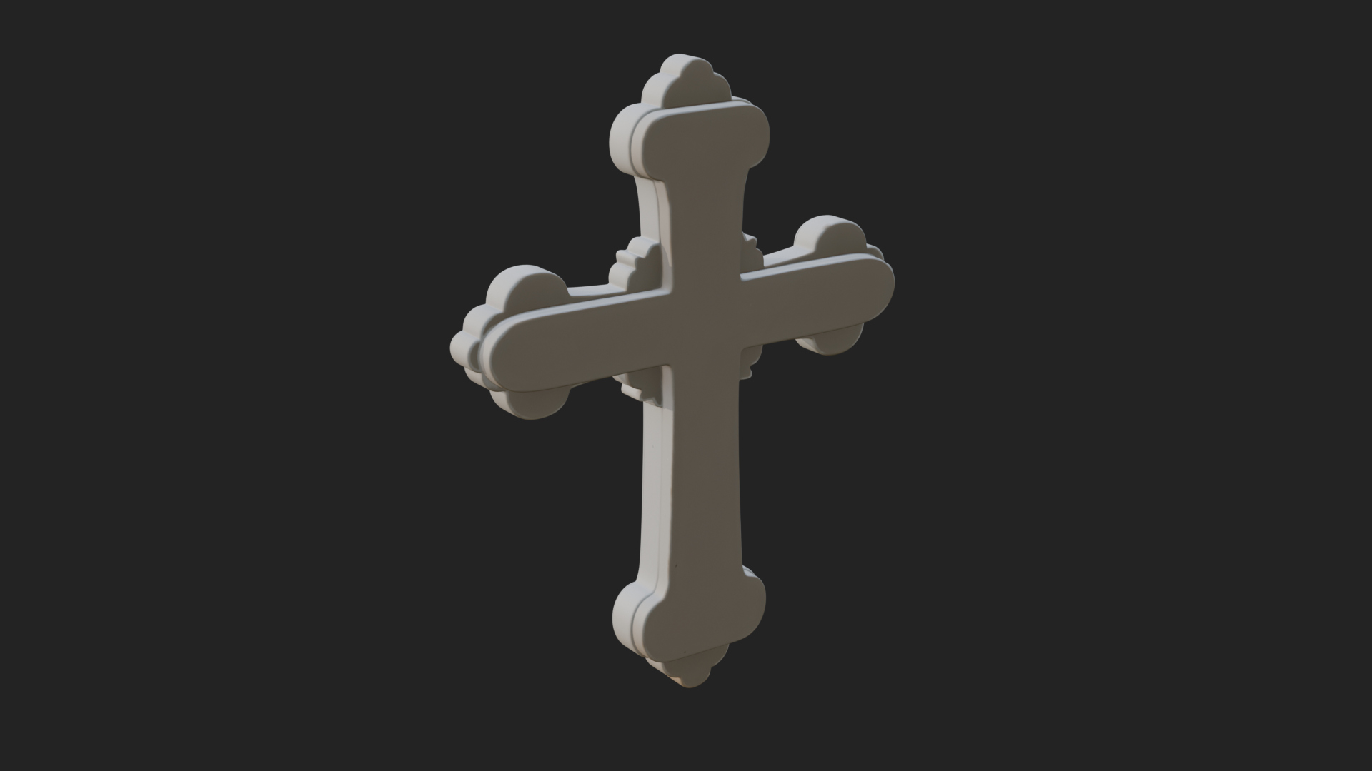 Carved Relief Wall Cross Design 254 3D Print Model 3D Model