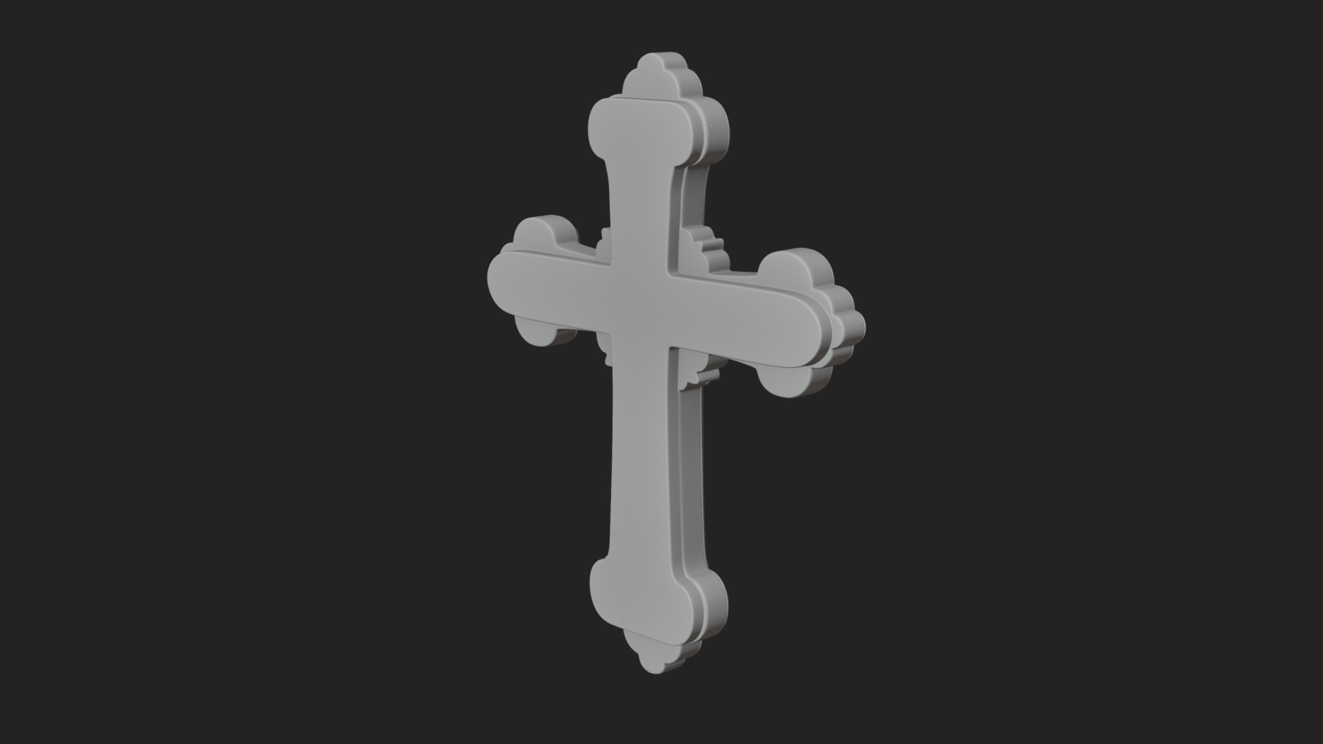Carved Relief Wall Cross Design 254 3D Print Model 3D Model