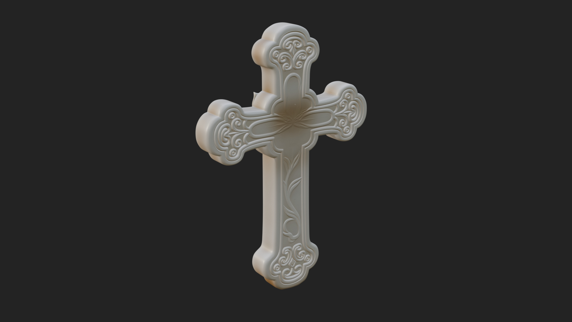 Carved Relief Wall Cross Design 255 3D Print Model 3D Model