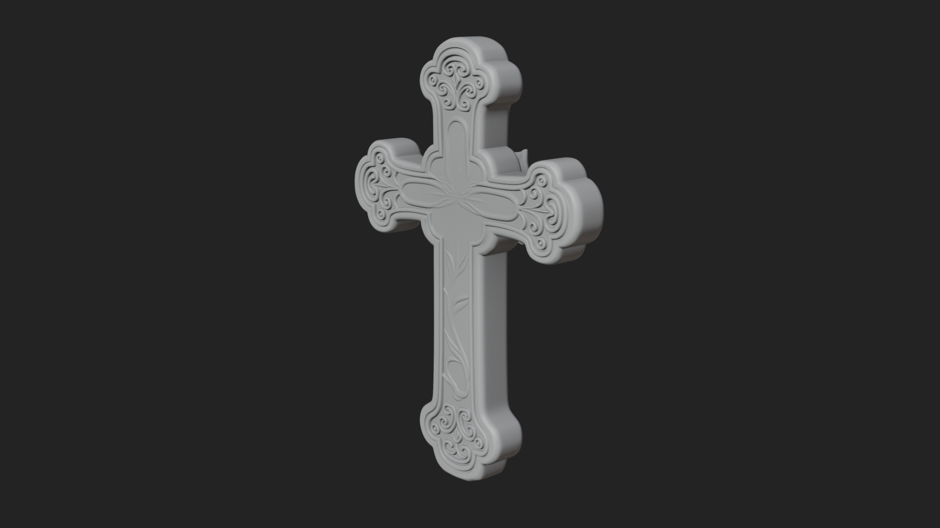 Carved Relief Wall Cross Design 255 3D Print Model 3D Model