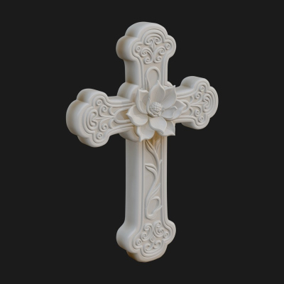 Carved Relief Wall Cross Design 255 3D Print Model