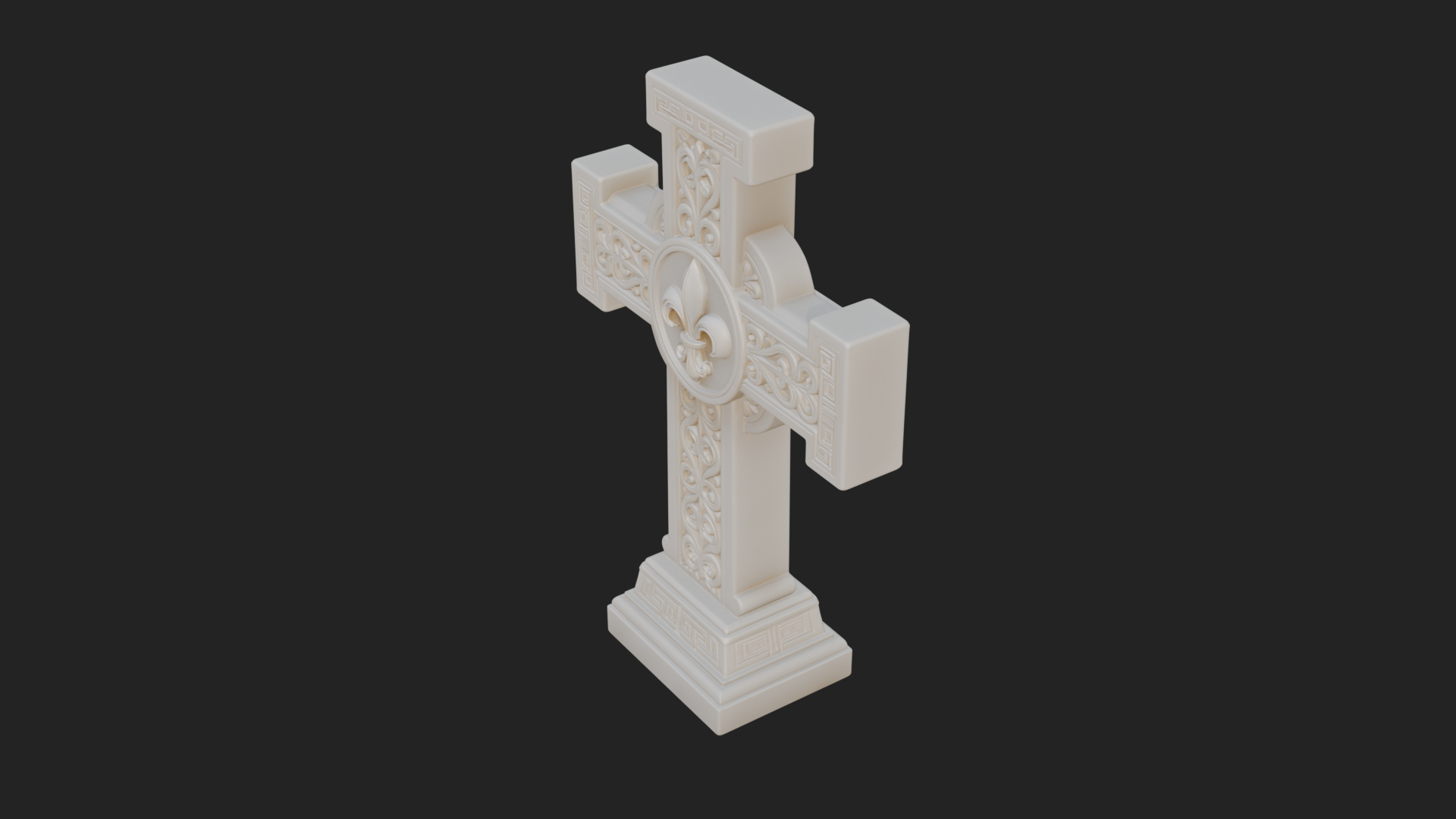 Carved Relief Wall Cross Design 256 3D Print Model 3D Model