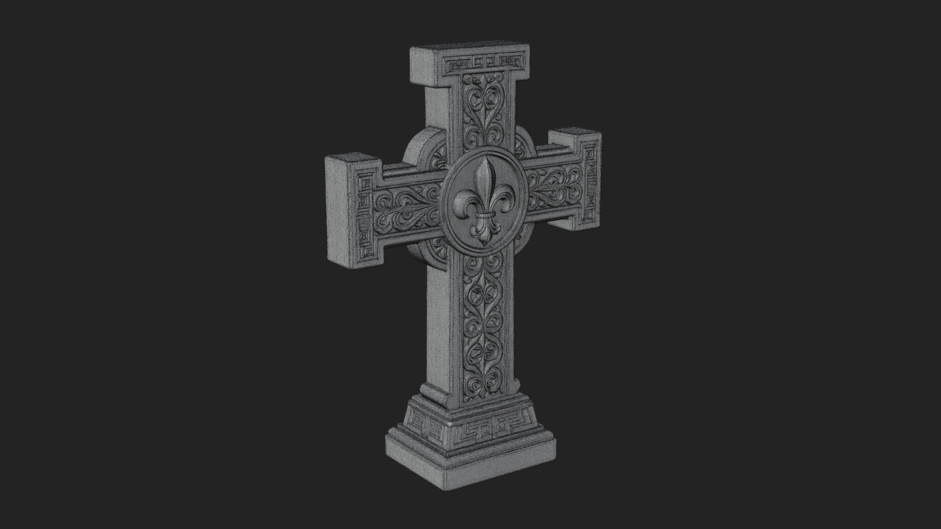 Carved Relief Wall Cross Design 256 3D Print Model 3D Model