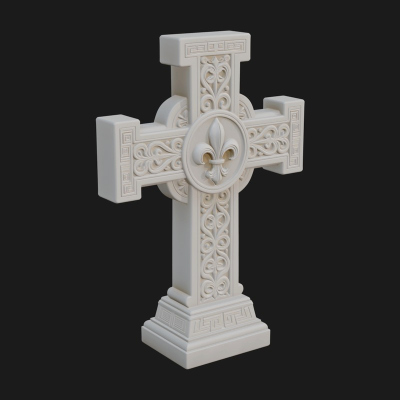 Carved Relief Wall Cross Design 256 3D Print Model