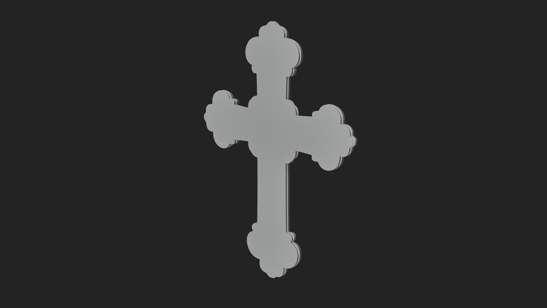 Carved Relief Wall Cross Design 257 3D Print Model 3D Model