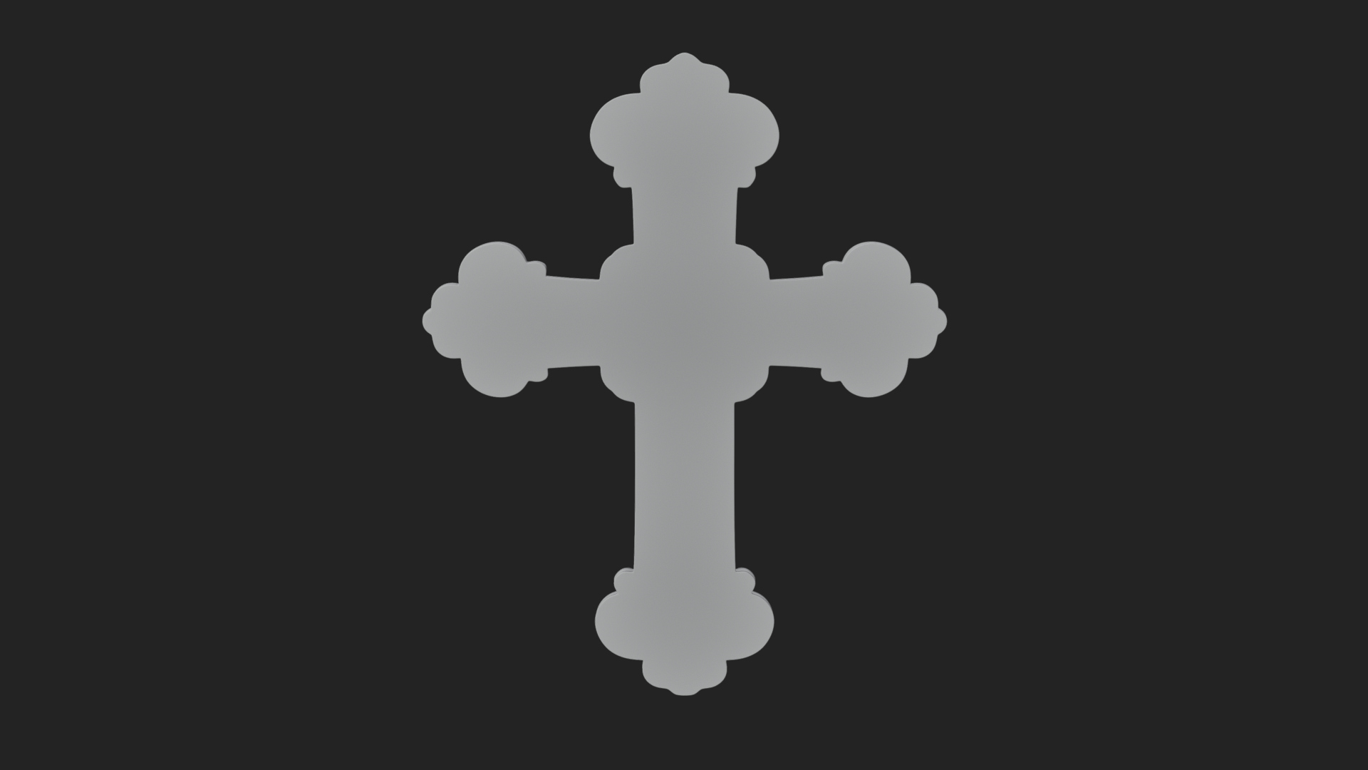 Carved Relief Wall Cross Design 257 3D Print Model 3D Model