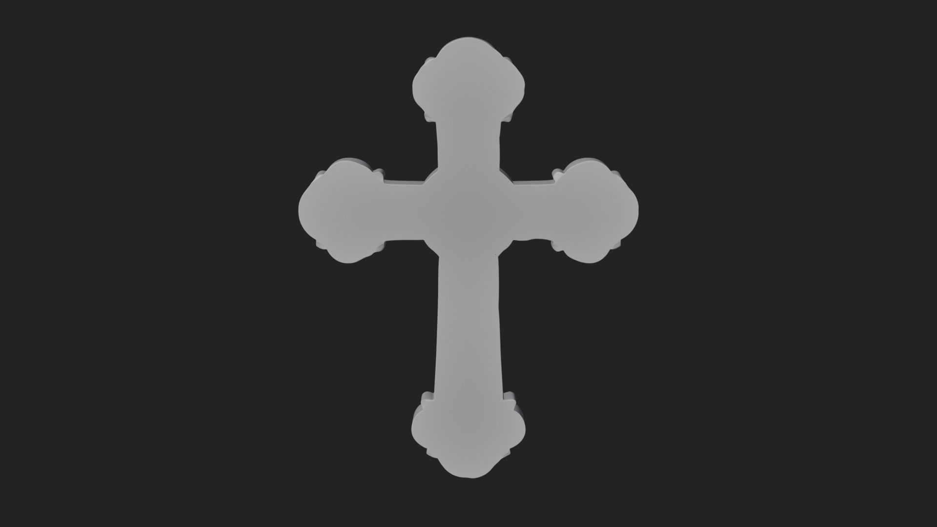 Carved Relief Wall Cross Design 258 3D Print Model 3D Model