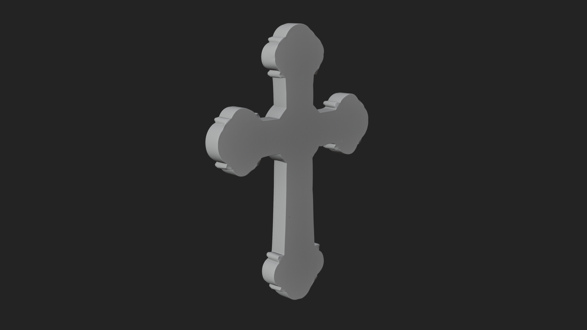 Carved Relief Wall Cross Design 258 3D Print Model 3D Model