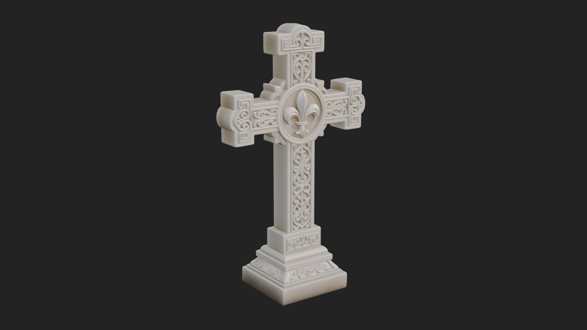 Carved Relief Wall Cross Design 259 3D Print Model 3D Model