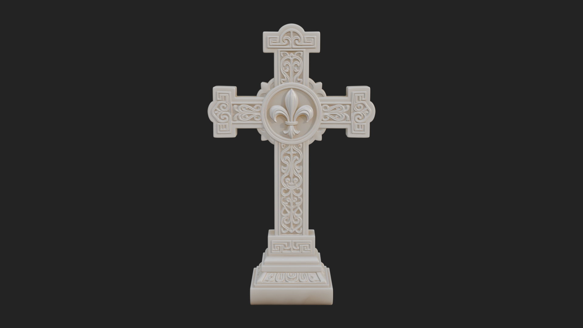 Carved Relief Wall Cross Design 259 3D Print Model 3D Model